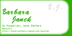 barbara janek business card